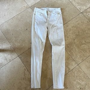 Frame white skinny jeans